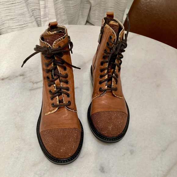 L’idea Studded Toe Ankle Combat Boots - Picture 2 of 14